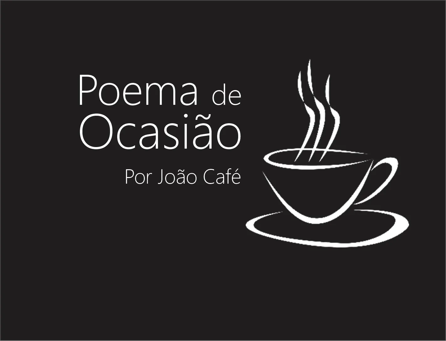 Capa com xícara de café e título 'Poema de Ocasião'